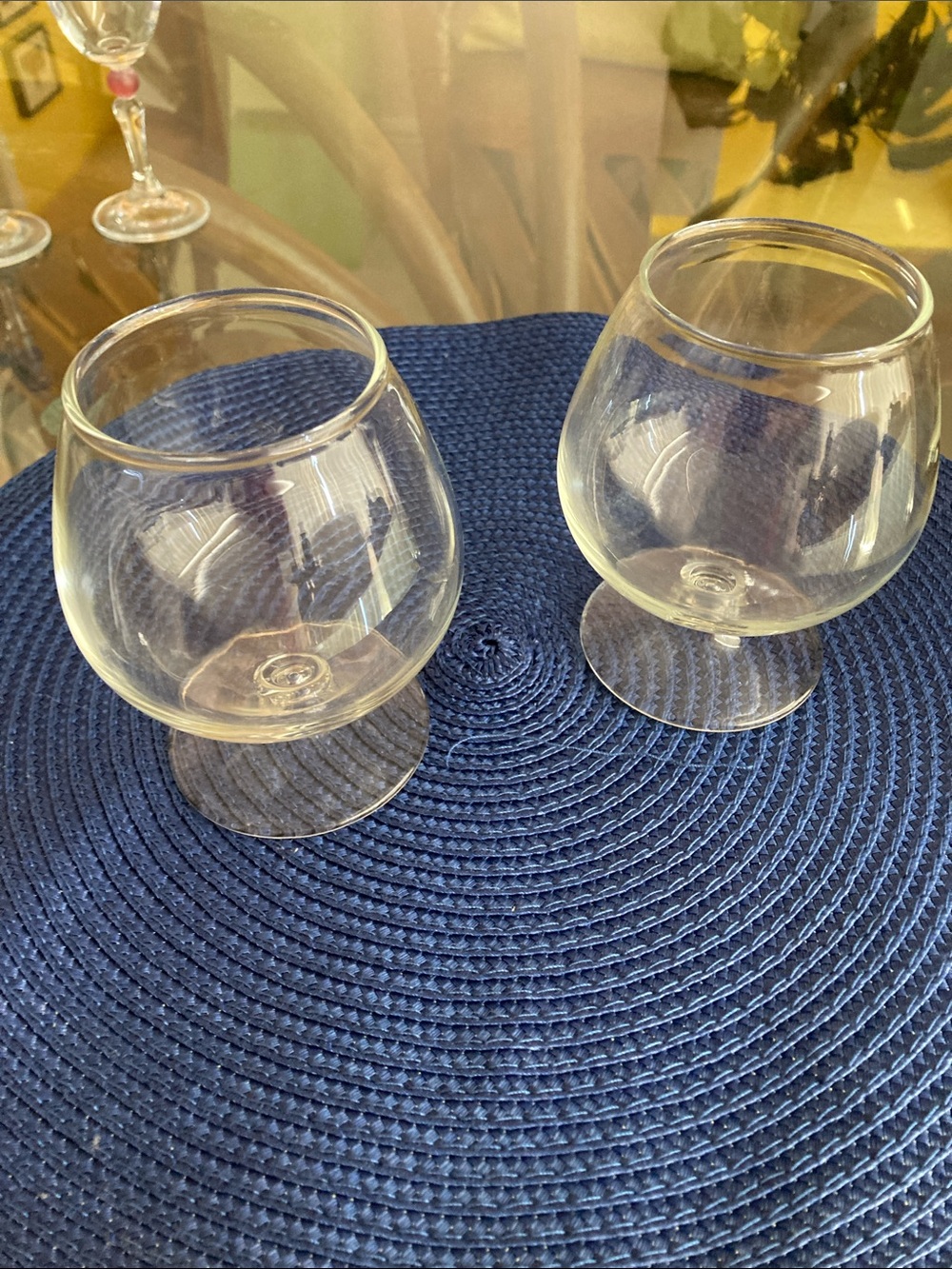Clear Glass Brandy Snifter Glasses - Set of 3 plus mixers